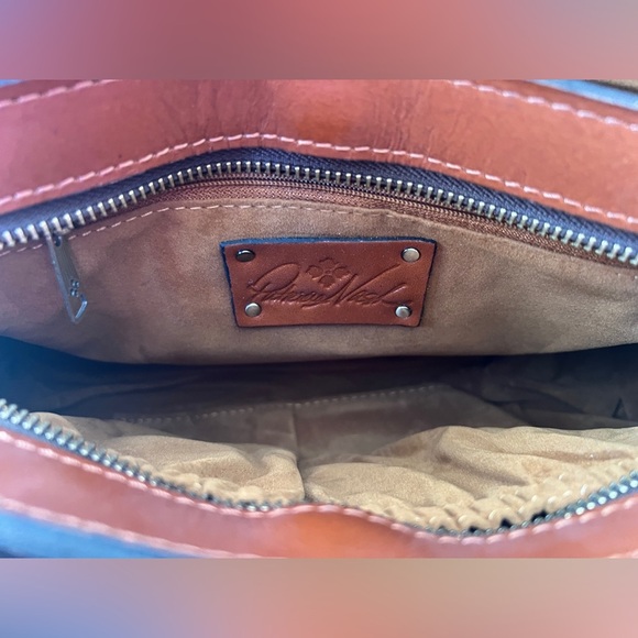 Patricia Nash Rosina Leather Cutout Tooled Shoulder Bag - Picture 12 of 16